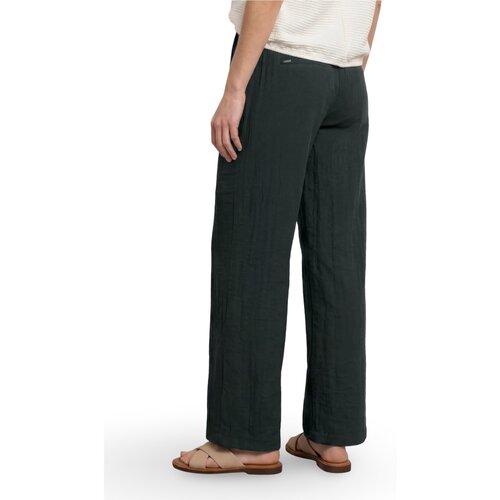 Street One Lahkotne hlače &amp;amp; Harem hlače Wide Leg Belt Horn Buckle Solid HW 380977 Črna Slike