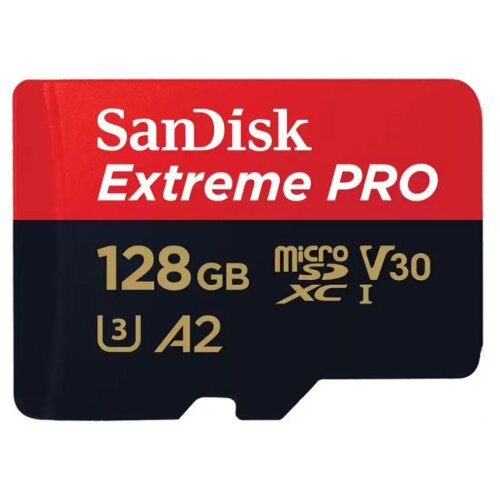 San Disk Extreme PRO microSDXC 128GB Class 10 UHS-I U3 V30 A2 4K UHD SDSQXCD-128G-GN6MA spominska kartica Cene