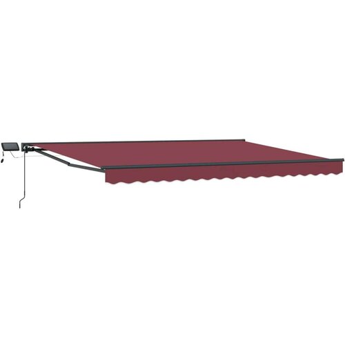  Ročno senčilo s LED-ji Burgundija 4,5 &times; 3 m, (5000205323) Cene