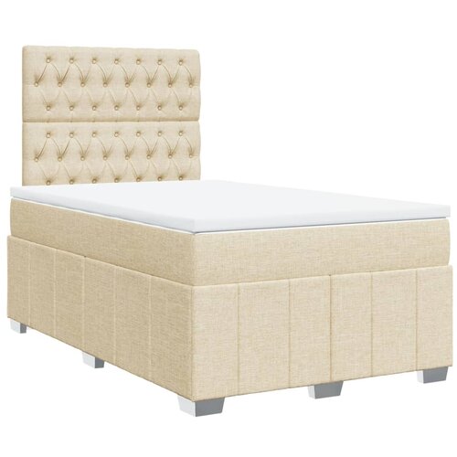 vidaXL Krevet box spring s madracem krem 120 x 190 cm od tkanine Cijene