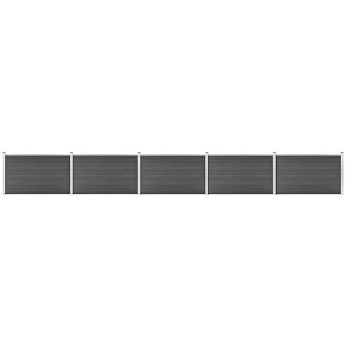vidaXL Komplet ograjnih panelov WPC 872x105 cm črn Cene