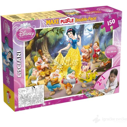 Lisciani slagalica Snežana i sedam patuljaka 2u1 MAXI (150pcs) Cene