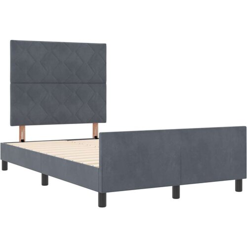 VidaXL Krevetna konstrukcija Tamno siva 120x200 cm Bar&amp;scaron;un Slike