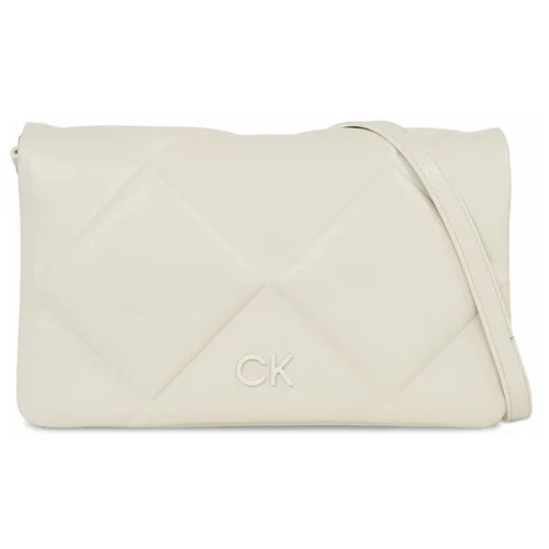 Calvin Klein Ročna torba Re-Lock Quilt Shoulder Bag K60K611021 Écru