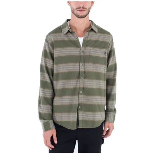 Hurley Majice & Polo majice PORTLAND ORGANIC FLANNEL Zelena