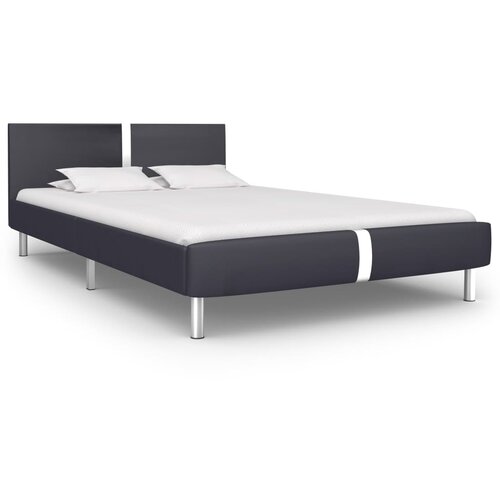 vidaXL Okvir kreveta bez madraca crna umjetna koža 135x190 cm Cene