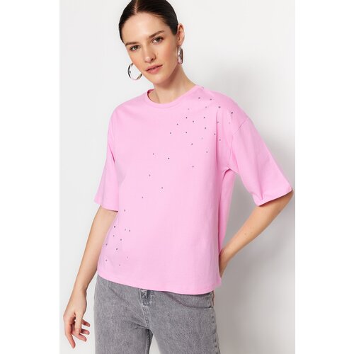 Trendyol T-Shirt - Pink - Relaxed fit Slike