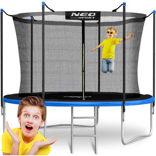 Neo-Sport vrtni trampolin 312 cm (10 ft) s unutarnjom mrežom i ljestvama, plavi Cijene