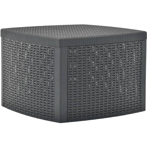 VidaXL Bočni stol antracit 54 x 54 x 36,5 cm plastični Slike