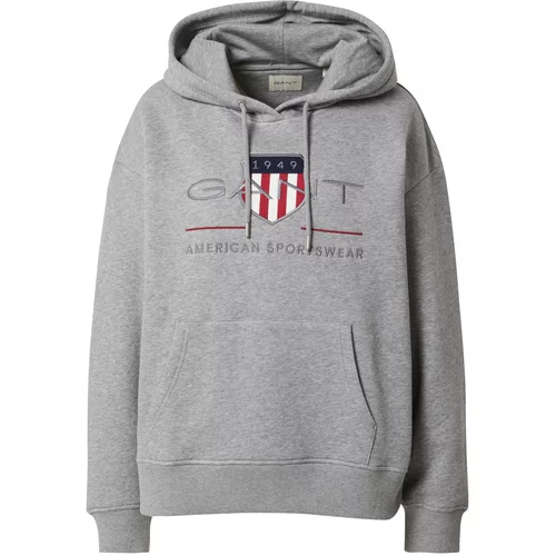 Gant Sweater majica mornarsko plava / siva melange / crvena / bijela
