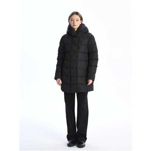 LC Waikiki Women's Hooded Plain Puffer Coat