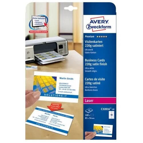Avery Zweckform Vizitke 85 x 54 mm, 220 g/m&sup2; Cene