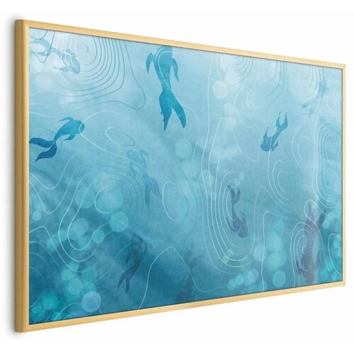  Plakat - Japanese Pond 90x60 Zlatni okvir Cene
