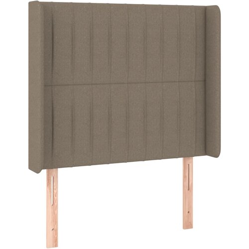 Maison Chic posteljno vzglavje - vzglavna omarica - nočna omarica z u&amp;scaron;esi taupe 93x16x118/128 cm blago, (21709049) Slike