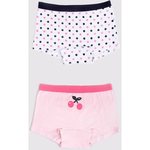 Yoclub Kids's Cotton Girls' Boxer Briefs Underwear 2-Pack BMA-0002G-AA30 Cene