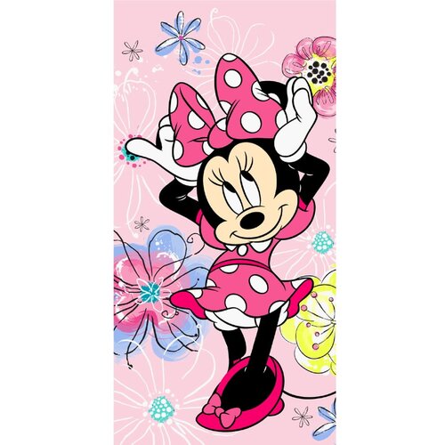 Jerry Fabrics Ružičasti pamučan dječji ručnik 70x140 cm Minnie &amp;quot;Pink bow&amp;quot; &amp;ndash; Slike