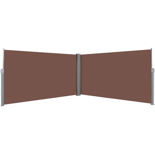 vidaXL Zložljiva stranska tenda 160x600 cm rjave barve, (20966140)
