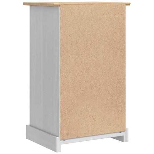  Noćni ormarić Corona Bijelo 53 x 39 x 84 cm Čvrsto borovo drvo Slike