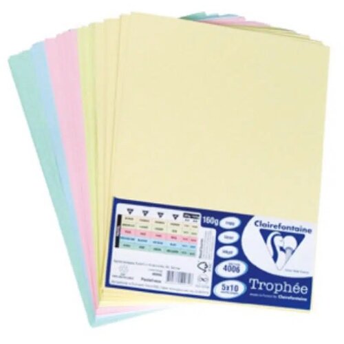  Claire, kopirni papir, A4, 160g, miks pastel boja, 5 x 10K ( 486325 ) Cene