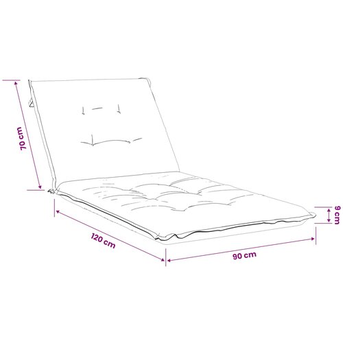  Jastučić za ležaljku GEMERT 100% poliester Krem 190 x 90 x 9 cm Slike