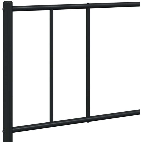 VidaXL Metalni okvir kreveta uzglavlje i podnožje crni 193x203 cm Slike