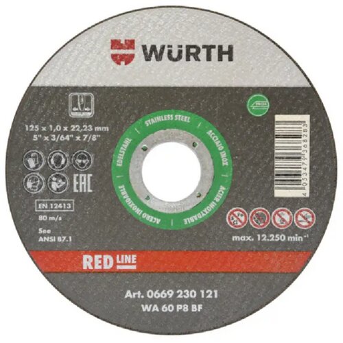 Würth Rezna ploča RED LINE, 115 x 1/22,23 mm, inox /50110 Cene