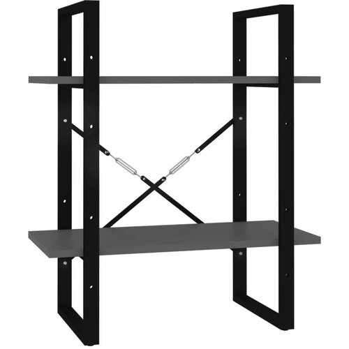VidaXL Knjižna omara 5-nadstropna siva 60x30x175 cm iverna plo&amp;scaron;ča Slike