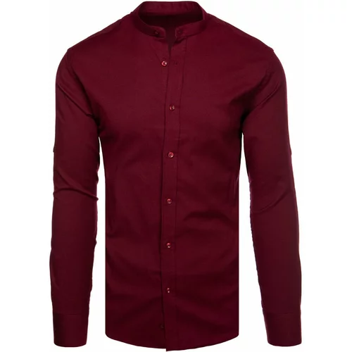 DStreet Men's Monochrome Burgundy Shirt