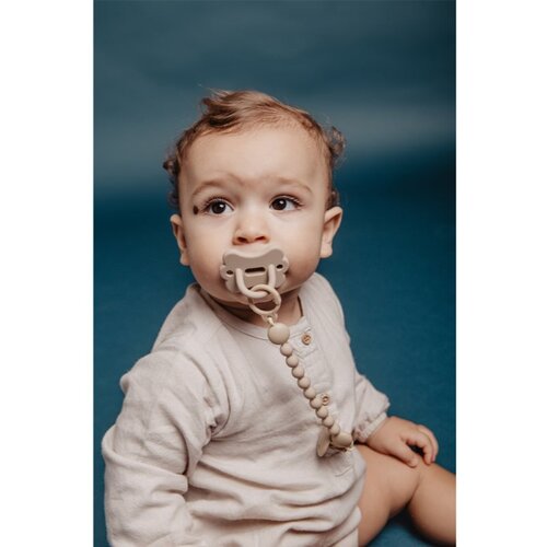 Suavinex Colour Essence Soother Holder kopča za dudu Beige 1 kom Slike