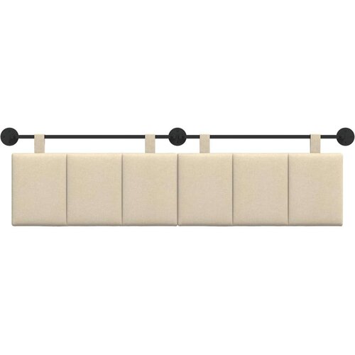  Držeće uzglavlje Zidne Prugasti Krema 190 x 55 x 5 cm tkanina - Krema 180 cm bez LED Slike