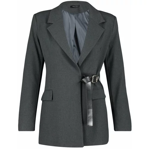 Trendyol Anthracite Premium Woven Blazer Jacket