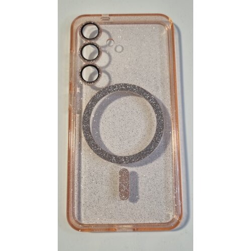 Onasi Silikonski ovitek Glitter MagSafe za Samsung Galaxy S25 5G - roza z bleščicami Cene