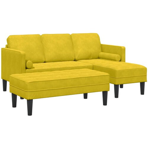  Set sofe s jastukom 2 pcs Žuta Poliester Cijene