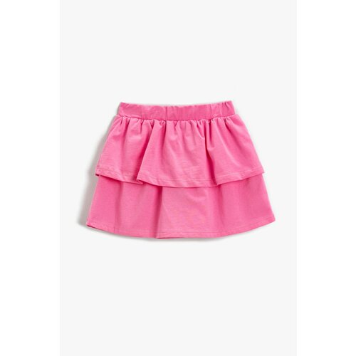 Koton Girl Pink Frilly Mini Skirt Cotton Slike
