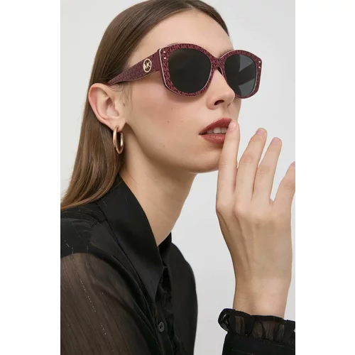 Michael Kors Sončna očala ženski, bordo barva