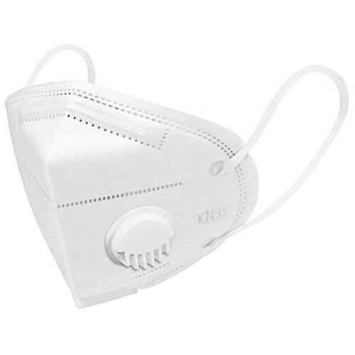 Corona zaštitna maska KN95 sa ventilom bela, 1 komad Slike