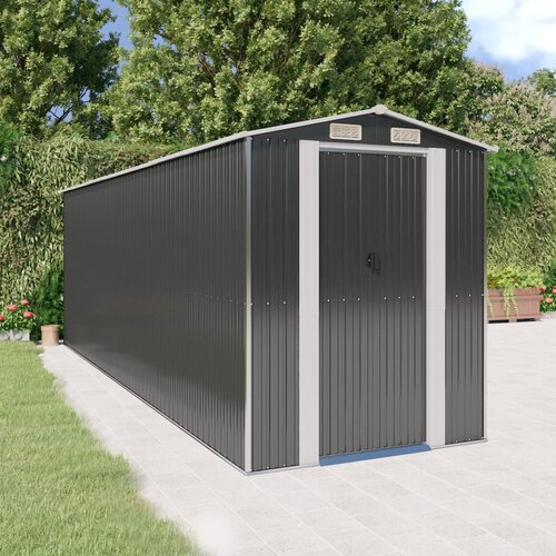 VidaXL Vrtna lopa antracitna 192x606x223 cm pocinkano jeklo Slike