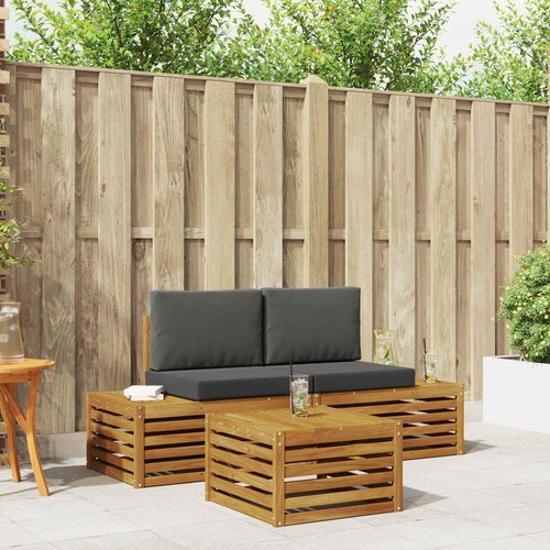  Set vanjskih sofa Prirodna i antracit 59 x 59 x 37 cm Cene