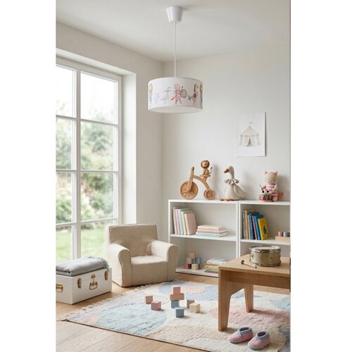  Brilagi - LED Dečji luster na sajli BOBO 1xE27/10W/230V prečnik 35 cm bela/životinjice Slike