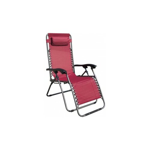 baštenska podesiva stolica sa jastukom messina crvena Slike