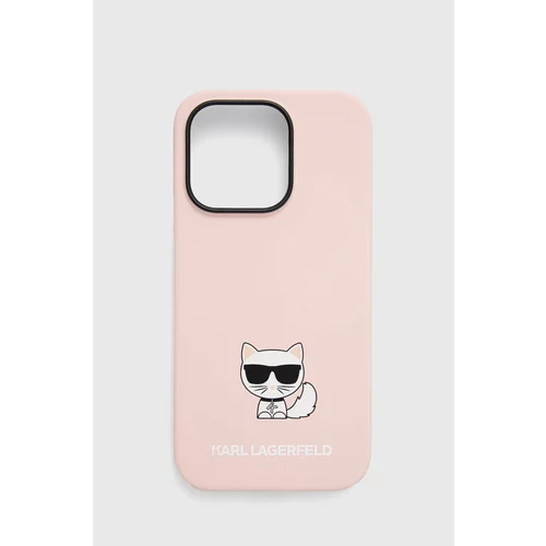 Karl Lagerfeld Etui za telefon Iphone 14 Pro 6,1" roza barva