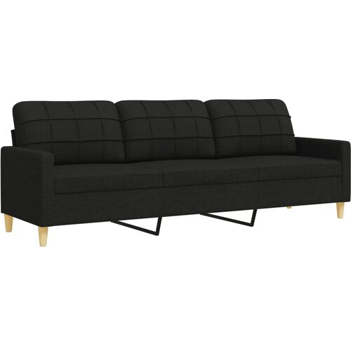  3-dijelni set sofa crni od tkanine Slike