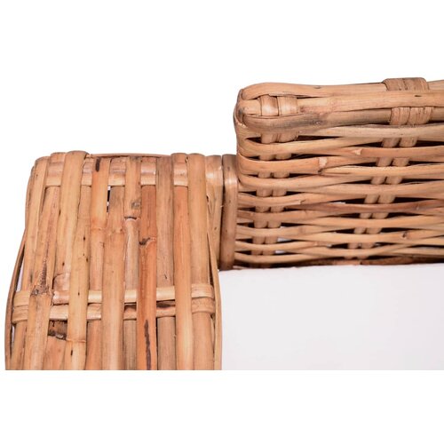 Maison Chic Vrtni kavč - Zunanji kavč trosed iz naravnega ratana, (22043656) Cene