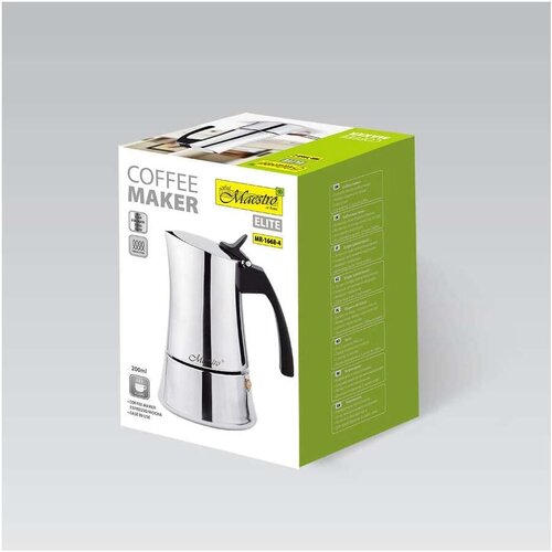 Maestro MR1668-4 džezva za espresso kafu 4 &amp;scaron;oljice 200ML čelik Slike