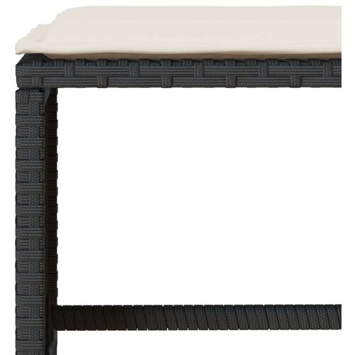 VidaXL 6-dijelni set vrtnih sofa s jastucima crni od poliratana Slike