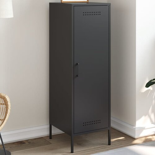 The Living Store Visoka omara črna 36x39x113 cm jeklo - Visoka Omara, (21836087) Cene