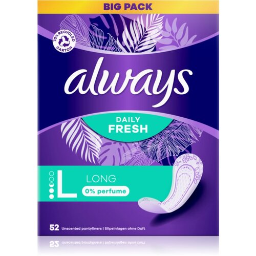 Always Daily Fresh Long dnevni vložki brez dišav 52 kos Cene