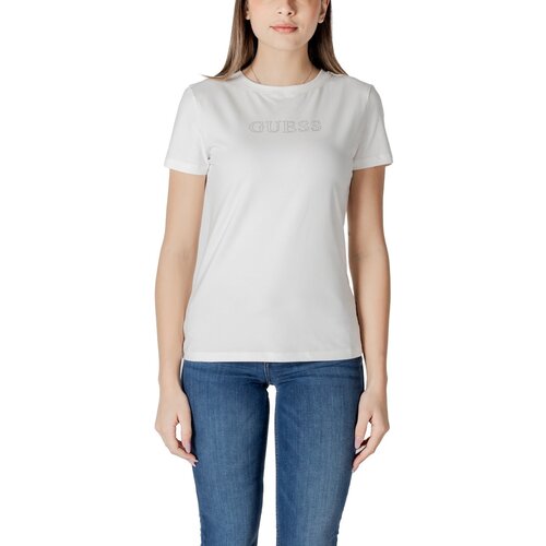Guess Majice s kratkimi rokavi BRIANA SS V3BI11 J1314 Bela Cene