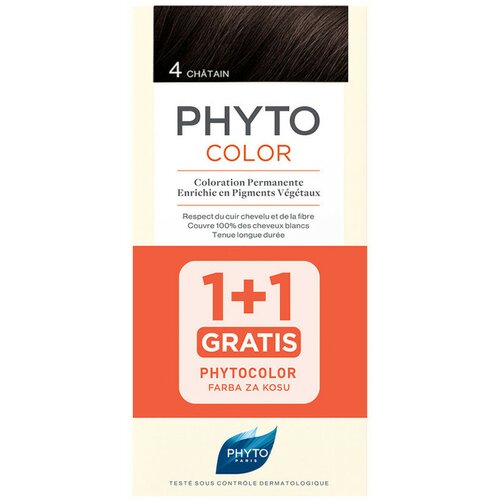 Phyto color 4 farba Châtain 1+1 gratis Slike