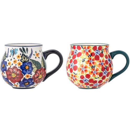 Bloomingville Šalice u setu 2 kom od kamenine 330 ml Florist – Cijene